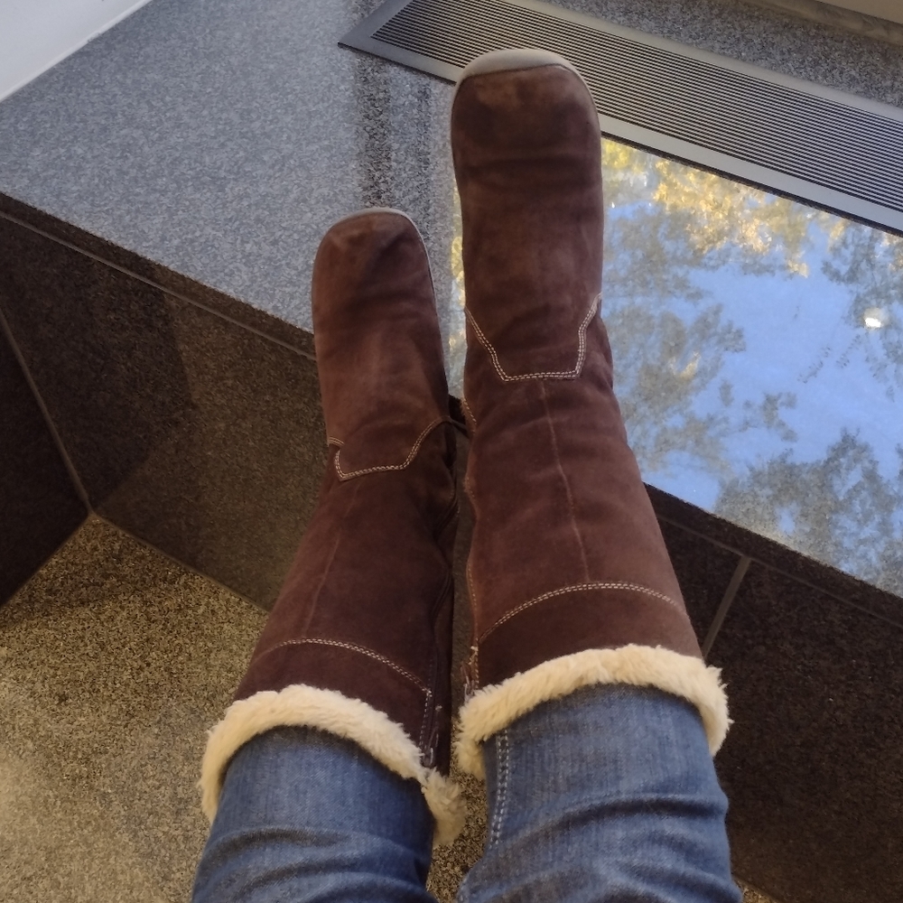 Naturalizer Fur Lined Leather Boots - Picture 5 of 15